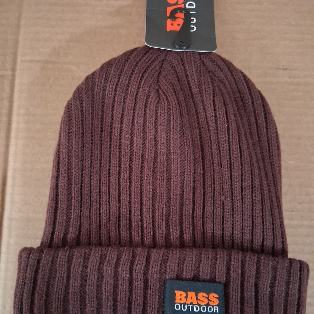 Bass Outdoor Ribbed Knit Beanie - Adult Burgundy
